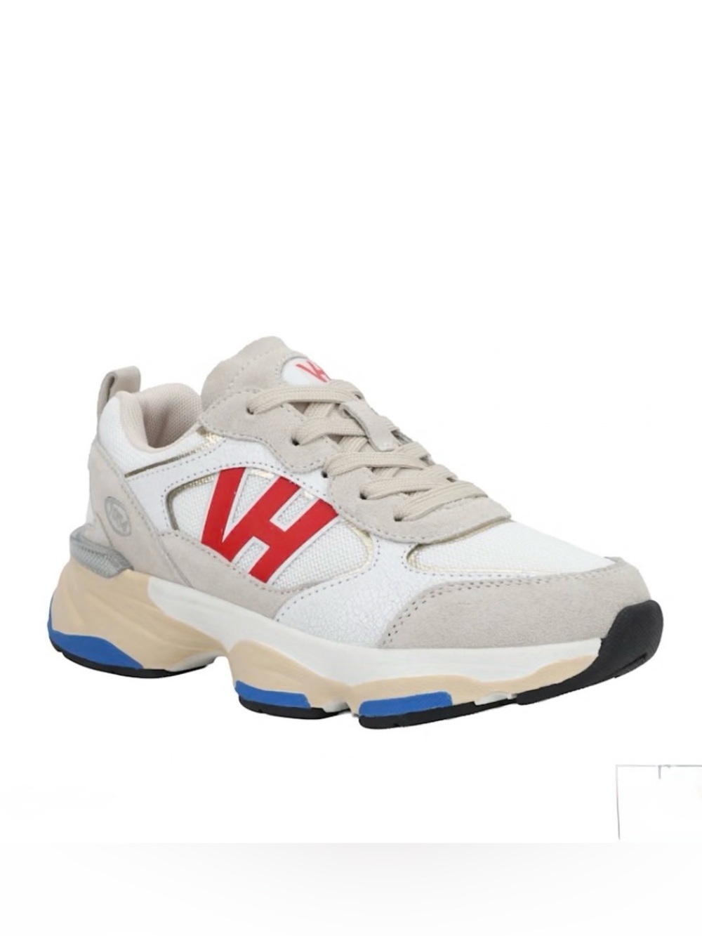 VINTAGE HAVANA Dash 7 Sneakers NIB White Grey Red Blue Size 6.5 Retail $120